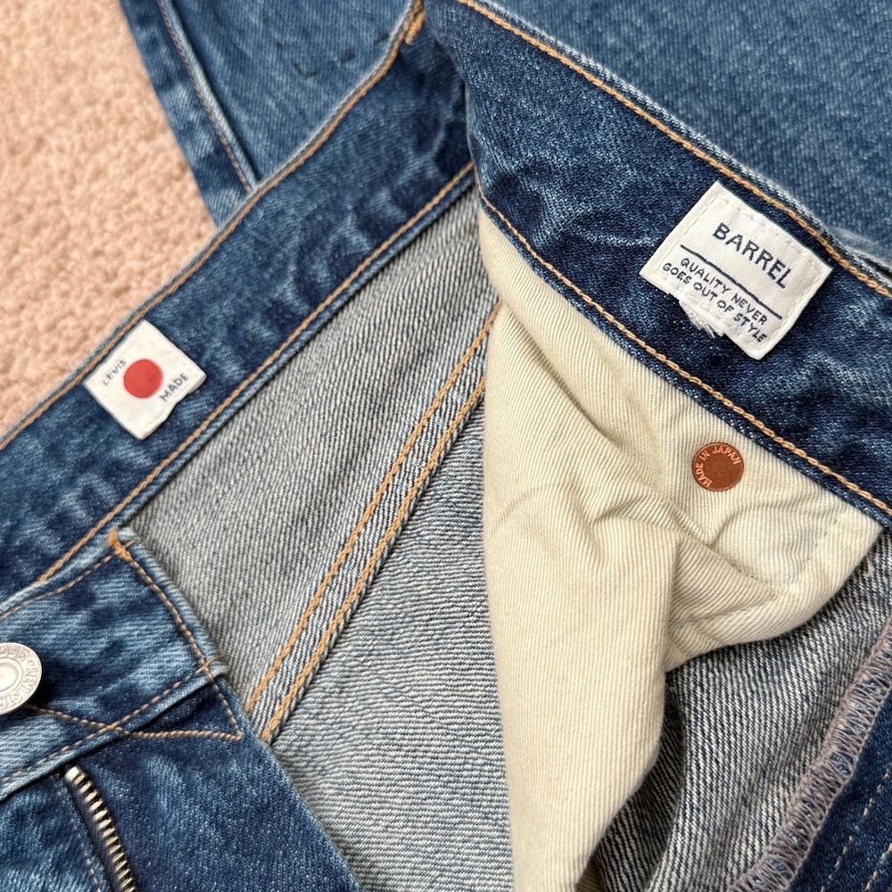 Levi's Medium Blue High-Rise Cropped Straight Jeans - Picture 10 of 13